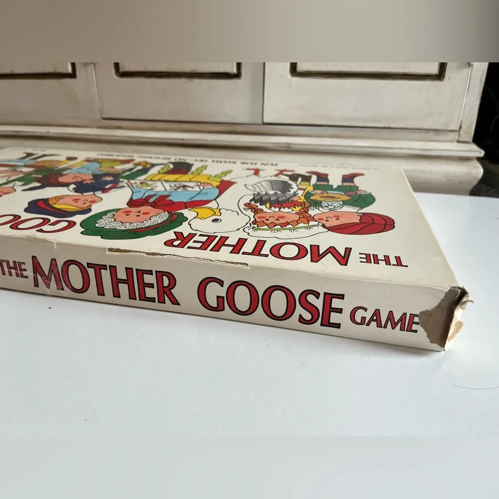 Vintage 1971 The Mother Goose Game Board Game Cadaco Storybook Game Nursery Art